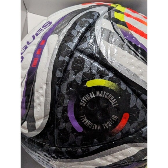 NEW adidas Soccer Leagues Cup 25 Pro Ball White Black Orange Yellow Sz 5 JD0202 - Picture 6 of 7